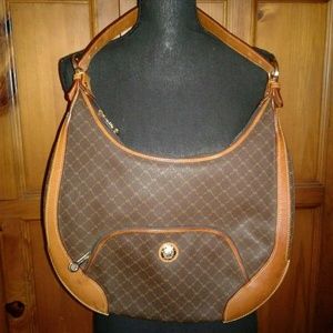 RIONI Bag Shoulder Logo Canvas Leather